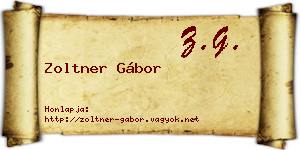 Zoltner Gábor névjegykártya